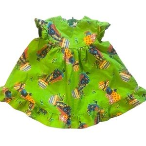 Vintage Tick-a-tee England Dress 2-3Y Ruffle